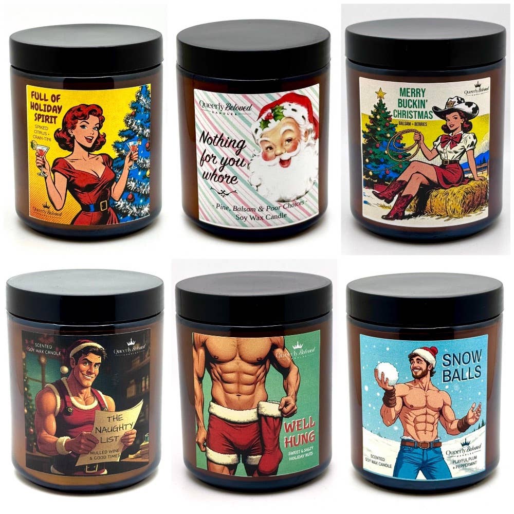 Queerly Beloved 7 oz Scented Holiday Candles