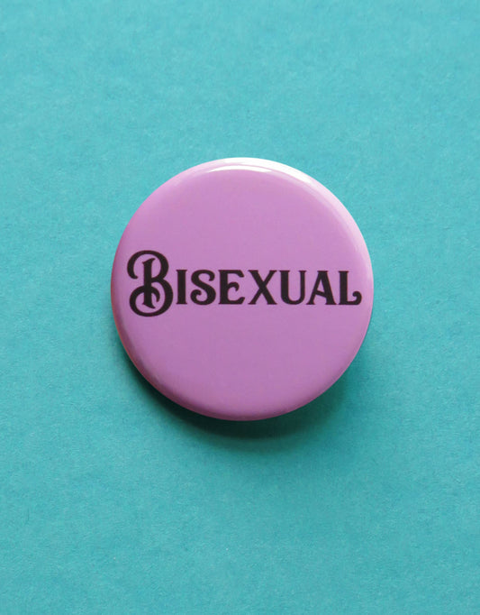 BISEXUAL Queer Pin 1.25" Pinback Button Gay Gift