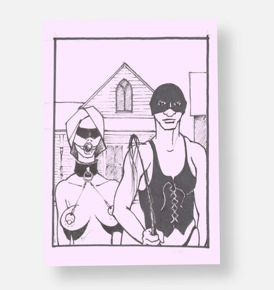 LAM Postcards - Fetish American Gothic